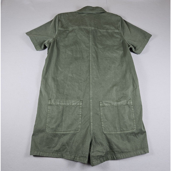 Madewell Garment Dyed Relaxed Coverall Romper Size XL Green NF875 Jumper Pockets - Picture 14 of 14